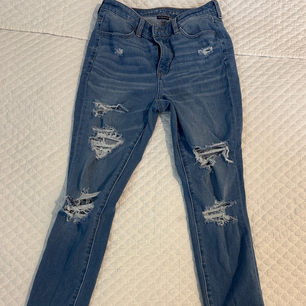 American Eagle Outfitters dream jean Ripped Skinny Jeans in Blue